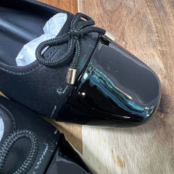 Steve Madden Celsius Solid Flat Women's 10 Black Slip On Closure Bow Detail - Picture 4 of 11